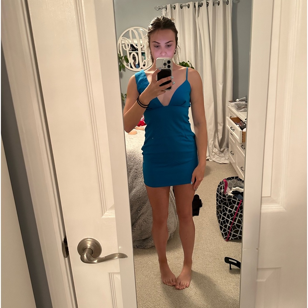 Superdown Eleanor Mini Dress in Electric Blue